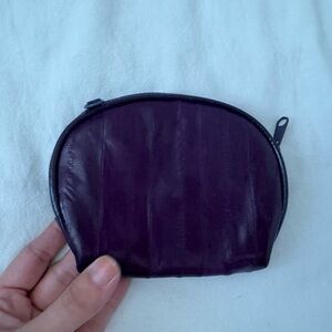 🚨LAST CALL🚨🗣️ Lee Sands Genuine Eel Skin Purple Leather bag